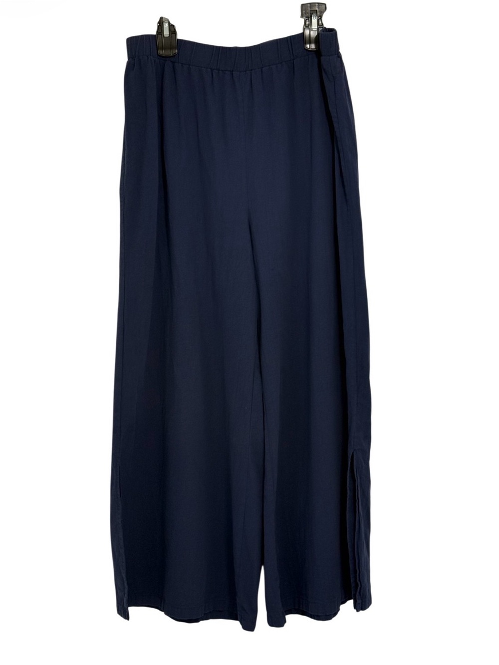 Emery Rose Navy Wide Leg Side Slit Pants XXL Casual Coastal - Picture 2 of 3